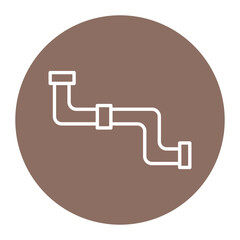Pipe vector icon. Can be used for Crime Investigation iconset.