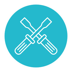 Screwdriver vector icon. Can be used for Crime Investigation iconset.