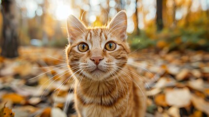 Obraz premium The impact of social media on popularizing images of cats smiling to the camera