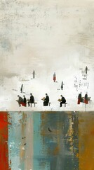 Christian scholars and theologians in deep study, surrounded by ancient texts, on a library-inspired background