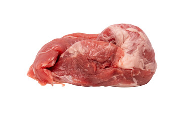 Raw pork tenderloin isolated on a white background.  Fresh meat.