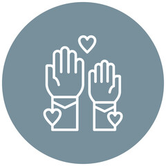 Obraz premium Volunteer vector icon. Can be used for Charity iconset.