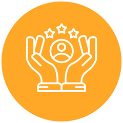 Obraz premium Brand Loyalty vector icon. Can be used for Survey iconset.