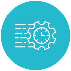Just In Time vector icon. Can be used for Mass Production iconset.