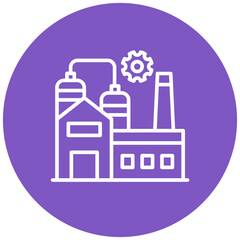 Manufacturing Plant vector icon. Can be used for Mass Production iconset.