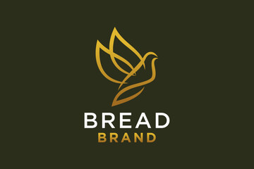 Obraz premium Bird line art silhouette modern logo