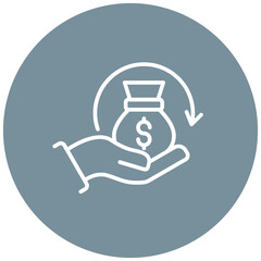 Debt Repayment vector icon. Can be used for Loan iconset.