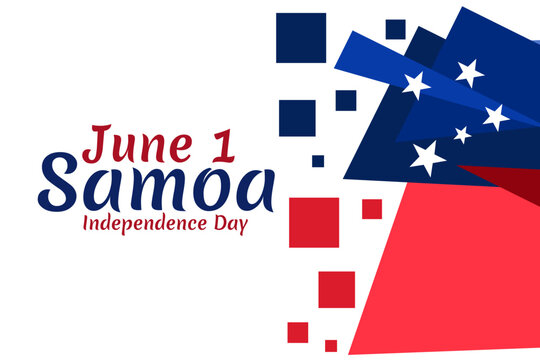 June 1, Independence Day of Samoa vector illustration. Suitable for greeting card, poster and banner.
