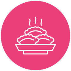 Dumplings vector icon. Can be used for World Cuisine iconset.