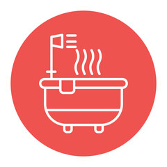 Hot Tub vector icon. Can be used for Spa iconset.