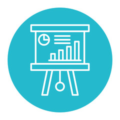 Graphical Presentation vector icon. Can be used for Business and Finance iconset.