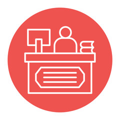 Reception vector icon. Can be used for Business and Finance iconset.