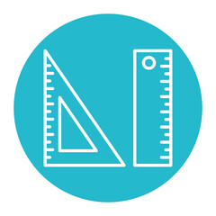 Ruler vector icon. Can be used for Home Improvements iconset.