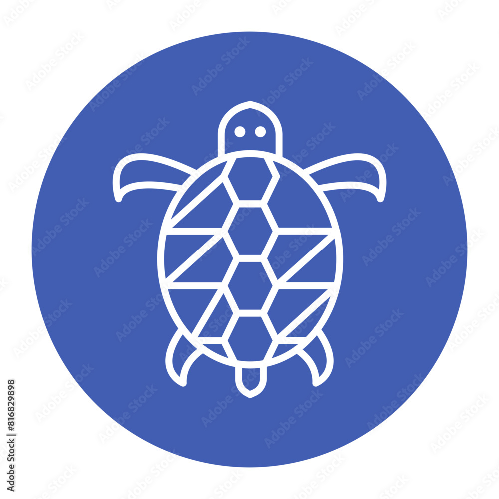 Wall mural turtle vector icon. can be used for vacation and tourism iconset.