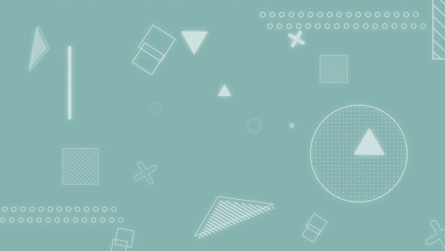 3D ポップなモーショングラフィックス　7秒15フレームループ　色背景