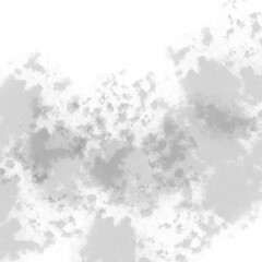 Abstract black and white gray texture spots blots on a white background. Smoke clouds. Decorative effect overlay.
