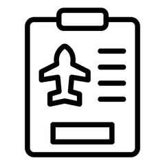 Passport line icon