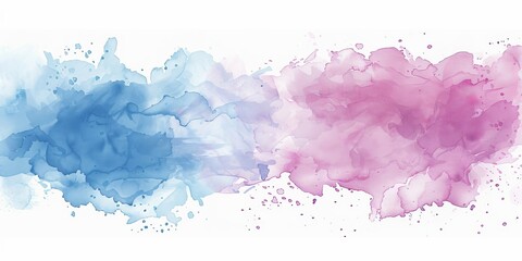 Abstract watercolor background. Blue and pink watercolor.