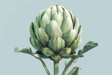 Fototapeta premium Detailed close-up of a single flower on a stem. Perfect for botanical illustrations