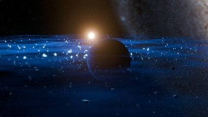 Fototapeta premium A Planet like Jupiter in another Galaxy.