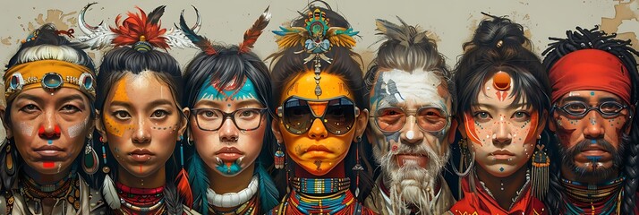 Worldly Scholars: Illustration Showing Anthropologists Investigating Human Cultures