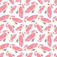 Fototapeta premium seamless pattern with birds and perrots 