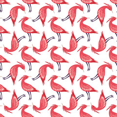 seamless pattern with birds