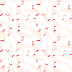 Seamless pattern with white raves 