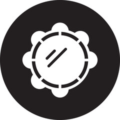 tambourine glyph icon