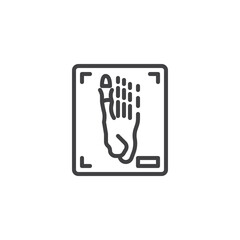 Foot X-Ray line icon