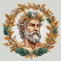 Mythological engraving illustration
