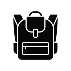 school bag icon vector design template simple and clean