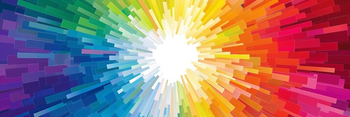 Fototapeta premium Abstract background with colorful rays of light.