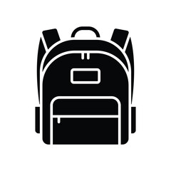 school bag icon vector design template simple and clean