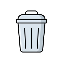trash can icon vector design template simple and clean