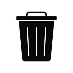 trash can icon vector design template simple and clean