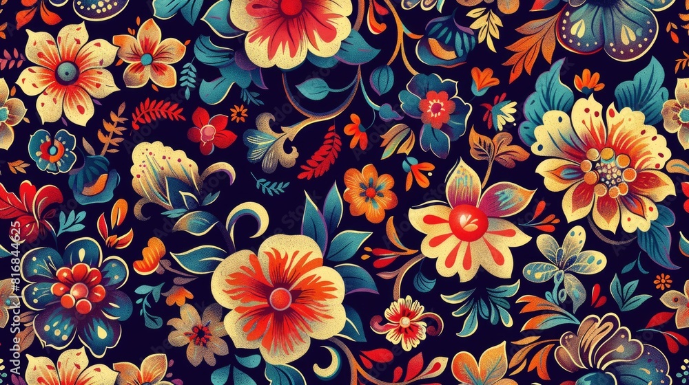 Sticker decorative flower pattern