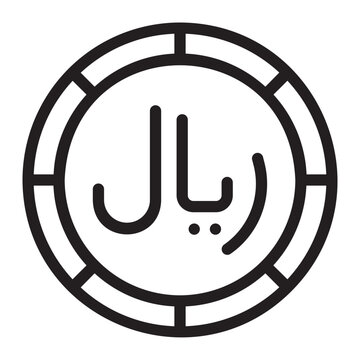 recommend clip art: riyal line icon