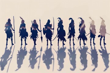 A group of people riding on the backs of horses. Suitable for outdoor and adventure concepts