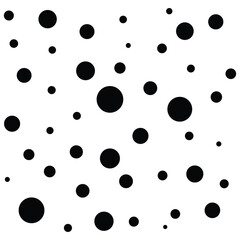 black dots on a white background, black dot pattern, Dots seamless pattern