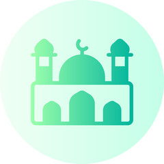 mosque gradient icon