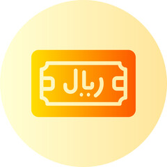riyal gradient icon