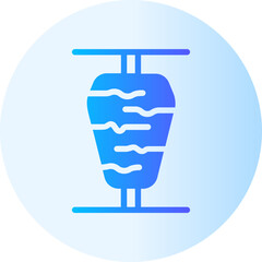 grilled meat gradient icon