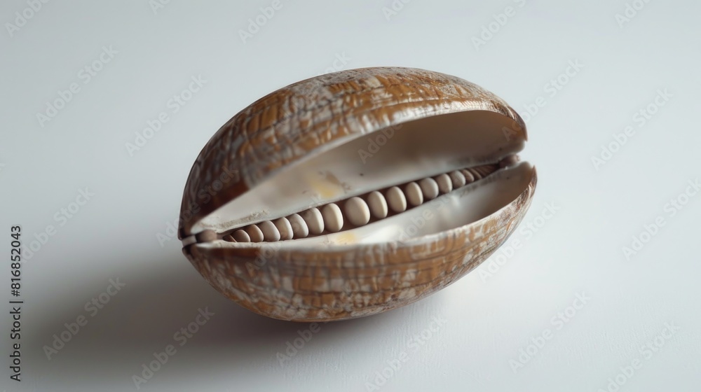 Poster a unique shell with a shell inside, suitable for various design projects