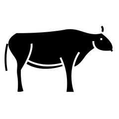 Cow graphic icon. Cow  icon isolated on white background. Vector illustration