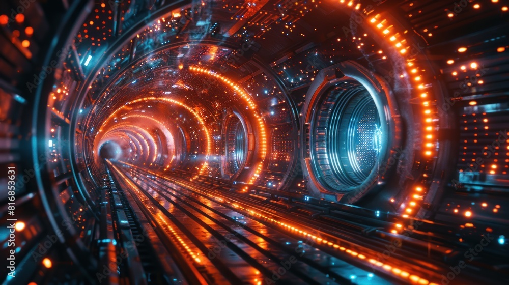 Aufkleber circuit for the future. data center, server, internet, and speed motion graphics are abstracted. tun