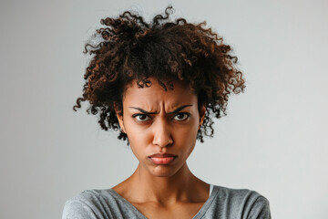 annoyed and angry young woman