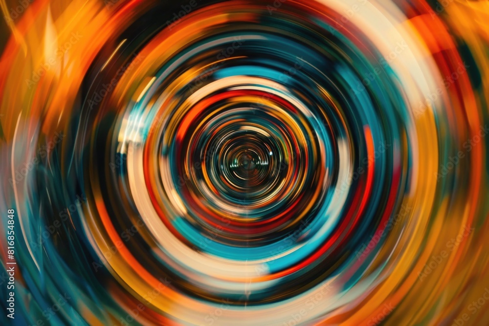 Poster abstract colorful circular object, suitable for various design projects
