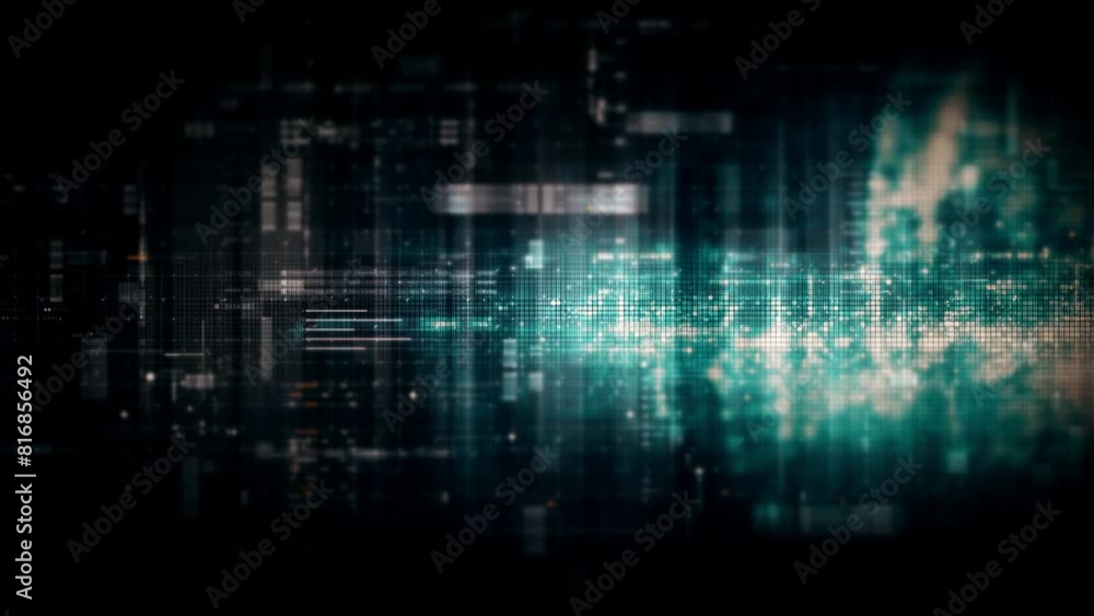 Fototapete Futuristic metaverse, hi-tech digital data telemetry with encrypted numbers, display dynamic background for computer desktop screen display format