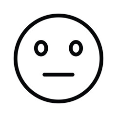 Expressionless, neutral emoji icon design, ready to use vector